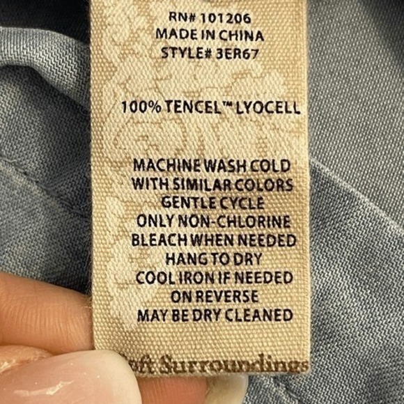 Soft Surroundings Alee Tencel Chambray Tunic PXL - Picture 11 of 12